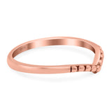 V Dot Band Oxidized Ring Solid 925 Sterling Silver Thumb Ring (7mm)