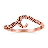 Silver Band Oxidized Ring Solid 925 Sterling Silver Knot Thumb Ring (6.5mm)