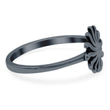 Sun Ring Oxidized Band Solid 925 Sterling Silver Thumb Ring (10mm)