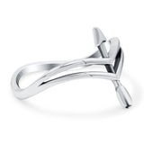 Arrow Band Oxidized Ring Solid 925 Sterling Silver Thumb Ring (14mm)