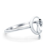 Cat On The Moon Start Rhodium Plated 925 Sterling Silver (12mm)