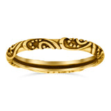 Bali Ring Oxidized Band Solid 925 Sterling Silver Thumb Ring (2.5mm)