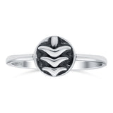 Tree Ring Oxidized Band Solid 925 Sterling Silver Thumb Ring (8mm)