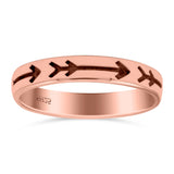 Arrow Ring Oxidized Band Solid 925 Sterling Silver Thumb Ring (3.5mm))