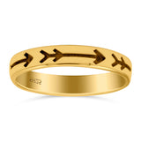 Arrow Ring Oxidized Band Solid 925 Sterling Silver Thumb Ring (3.5mm))