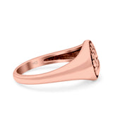 Bear Paw Ring Oxidized Band Solid 925 Sterling Silver Thumb Ring (9.6mm)