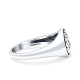 Bear Paw Ring Oxidized Band Solid 925 Sterling Silver Thumb Ring (9.6mm)