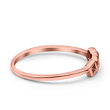 Four Square Eye Style Band Solid 925 Sterling Silver Thumb Ring (4mm)