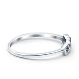 Four Square Eye Style Band Solid 925 Sterling Silver Thumb Ring (4mm)