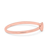 Heart Oxidized Ring Band Solid 925 Sterling Silver Thumb Ring (5mm)