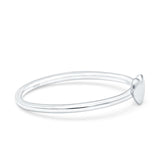 Heart Oxidized Ring Band Solid 925 Sterling Silver Thumb Ring (5mm)