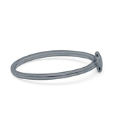 Star Ring Oxidized Band Solid 925 Sterling Silver Thumb Ring (5mm)
