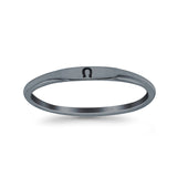 Lucky Horseshoe Ring Oxidized Band Solid 925 Sterling Silver Thumb Ring (2.2mm)