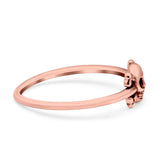 Skull & Crossbones Ring Oxidized Band Solid 925 Sterling Silver Thumb Ring (6.2mm)