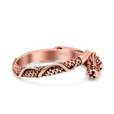 Dragon Ring Oxidized Band Solid 925 Sterling Silver Thumb Ring (7.3mm)