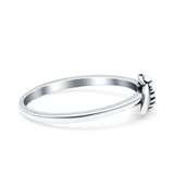 Fly Band Oxidized Ring Solid 925 Sterling Silver (5.5mm)
