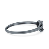 Arrow Band Oxidized Ring Solid 925 Sterling Silver (5mm)
