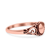 Bali Style Ring Oxidized Band Solid 925 Sterling Silver Thumb Ring (6.8mm)