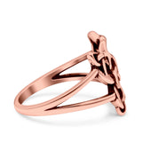 Celtic Butterfly Ring Oxidized Band Solid 925 Sterling Silver Thumb Ring (13.5mm)