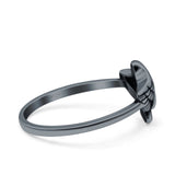 Eagle Ring Oxidized Band Solid 925 Sterling Silver Thumb Ring (10mm)