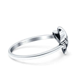 Eagle Ring Oxidized Band Solid 925 Sterling Silver Thumb Ring (10mm)