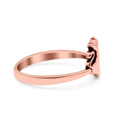 Cats Ring Oxidized Band Solid 925 Sterling Silver Thumb Ring (10mm)