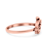 Alligator Ring Oxidized Band Solid 925 Sterling Silver Thumb Ring (10mm)