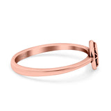 Moon & Star Ring Oxidized Band Solid 925 Sterling Silver Thumb Ring (6mm)