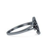 Tree Ring Oxidized Band Solid 925 Sterling Silver Thumb Ring (12mm)