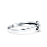Sun Smiley Face Ring Oxidized Band Solid 925 Sterling Silver Thumb Ring (6mm)