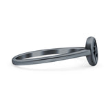 Flowers Ring Oxidized Band Solid 925 Sterling Silver Thumb Ring (6mm)
