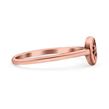 Flowers Ring Oxidized Band Solid 925 Sterling Silver Thumb Ring (6mm)