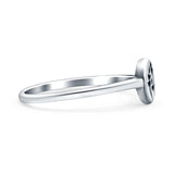 Flowers Ring Oxidized Band Solid 925 Sterling Silver Thumb Ring (6mm)