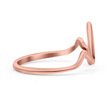 Heartbeat Ring Oxidized Band Solid 925 Sterling Silver Thumb Ring (11mm)
