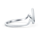Heartbeat Ring Oxidized Band Solid 925 Sterling Silver Thumb Ring (11mm)