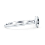 Flower Ring Oxidized Band Solid 925 Sterling Silver Thumb Ring (7mm)