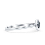 Lotus Band Oxidized Band Solid 925 Sterling Silver Thumb Ring (7mm)