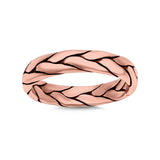Silver Ring Oxidized Band Solid 925 Sterling Silver Thumb Ring (13mm)