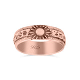 Classic Sun Trending Oxidized Band Thumb Ring (5.8mm)