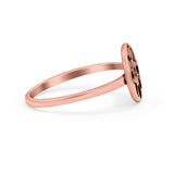 Moon Phases Ring Oxidized Band Solid 925 Sterling Silver Thumb Ring (10mm)