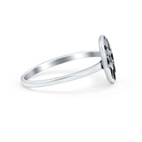 Moon Phases Ring Oxidized Band Solid 925 Sterling Silver Thumb Ring (10mm)
