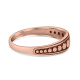 Iconic Vintage Full Moon Phases Beaded Statement Modern Style Oxidized Ring Band Solid 925 Sterling Silver Thumb Ring (4.8mm)
