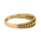 Iconic Vintage Full Moon Phases Beaded Statement Modern Style Oxidized Ring Band Solid 925 Sterling Silver Thumb Ring (4.8mm)