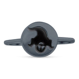 Ghost Ring Oxidized Band Solid 925 Sterling Silver Thumb Ring (10mm)