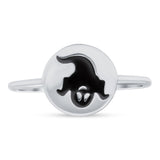 Ghost Ring Oxidized Band Solid 925 Sterling Silver Thumb Ring (10mm)