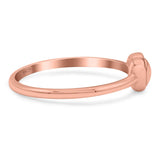 Heart Ring Oxidized Band Solid 925 Sterling Silver Thumb Ring (6mm)