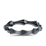 Oxidized Ring Band Solid 925 Sterling Silver Thumb Ring (4mm)