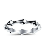 Oxidized Ring Band Solid 925 Sterling Silver Thumb Ring (4mm)