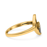Mountains Ring Oxidized Band Solid 925 Sterling Silver Thumb Ring (11.8mm)