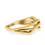 Geometric Ring Oxidized Band Solid 925 Sterling Silver Thumb Ring (5.4mm)